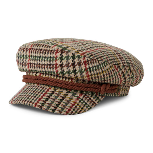 Casquette de Marin Pied-de-Poule sable-rouge-mousse BRIXTON