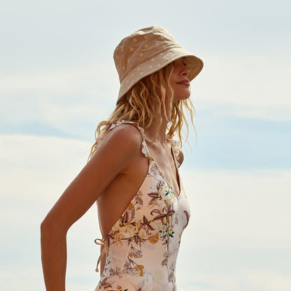 Chapeau Bob en Coton Kimbee marron clair BARTS