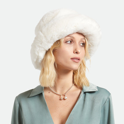 Chapeau Bob Pliable Dion en Fausse Fourrure blanc cassé BRIXTON