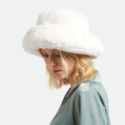 Chapeau Bob Pliable Dion en Fausse Fourrure blanc cassé BRIXTON