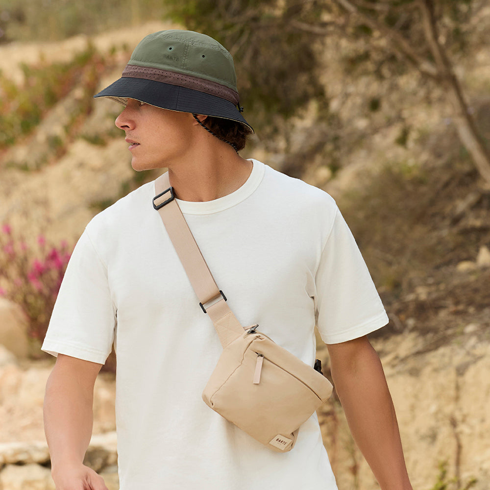 Chapeau Bob Recyclé Samasoda olive-marron-noir BARTS