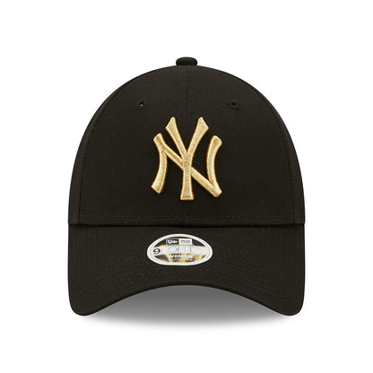 Casquette Femme 9FORTY MLB Metallic Logo New York Yankees noir-doré NEW ERA