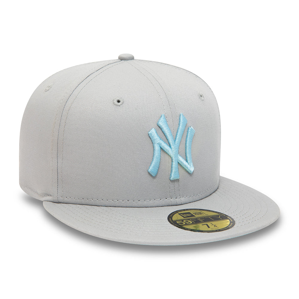Casquette 59FIFTY MLB League Essential New York Yankees gris clair-bleu clair NEW ERA