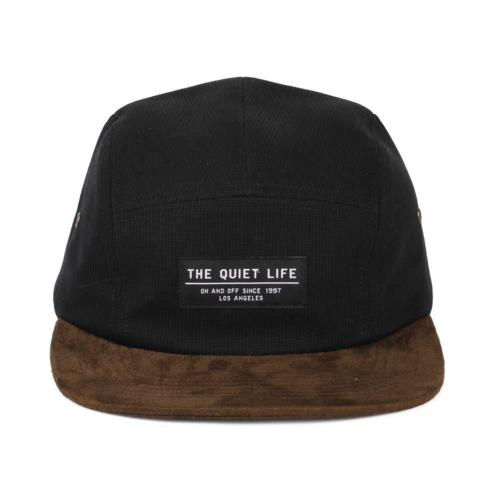 Casquette 5 Panel Cord Combo noir-marron THE QUIET LIFE