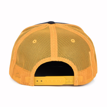 Casquette Trucker Palmer Proper MP bleu marine délavé-jaune BRIXTON