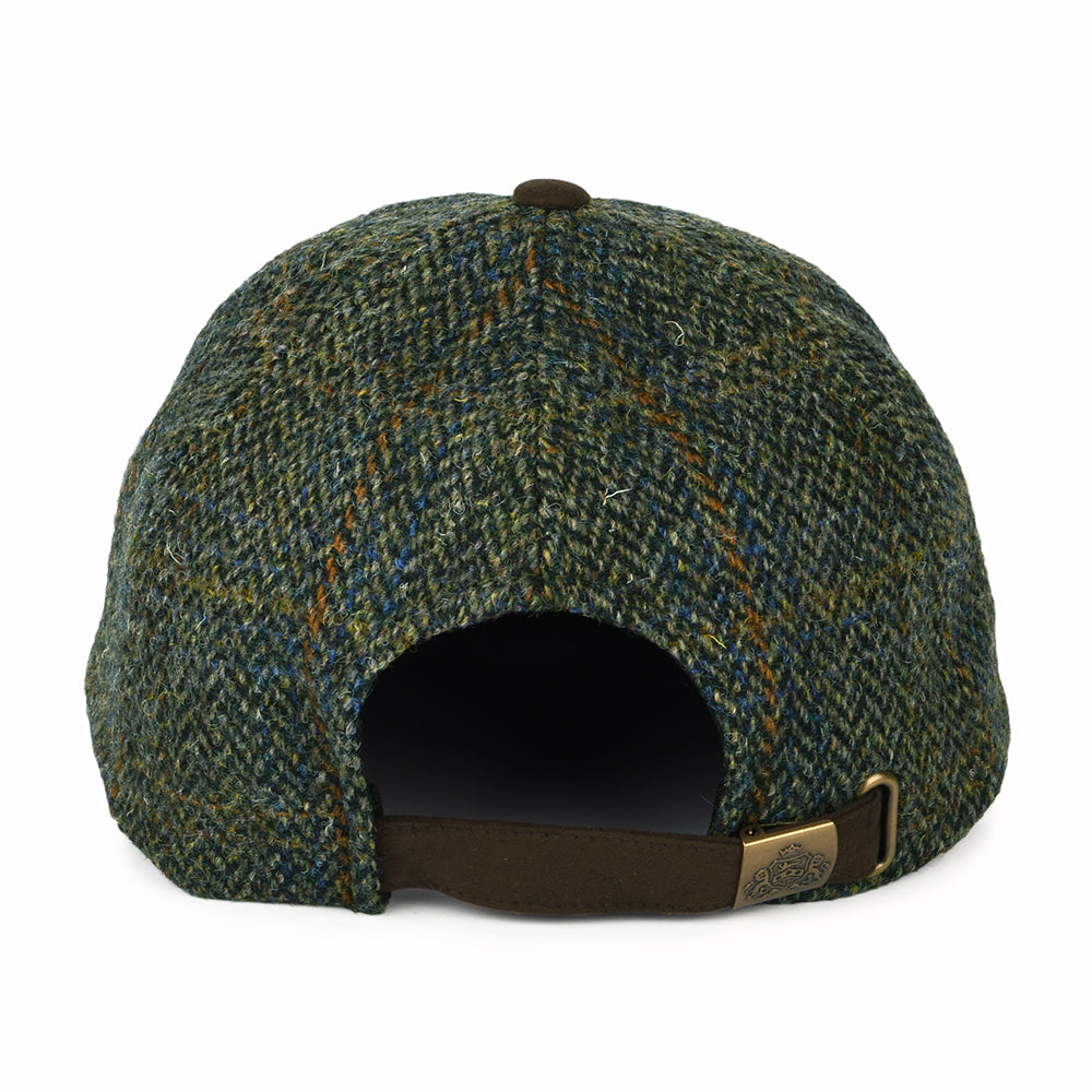 Casquette en HARRIS TWEED olive-marron FAILSWORTH