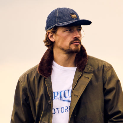 Casquette Militaire en Coton Oilys denim TRIUMPH MOTORCYCLES