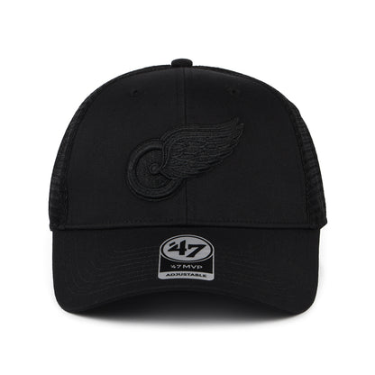 Casquette Trucker NHL Branson MVP Detroit Red Wings noir sur noir 47 BRAND