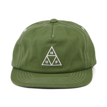 Casquette Snapback Non Structurée Triple Triangle olive clair-blanc HUF