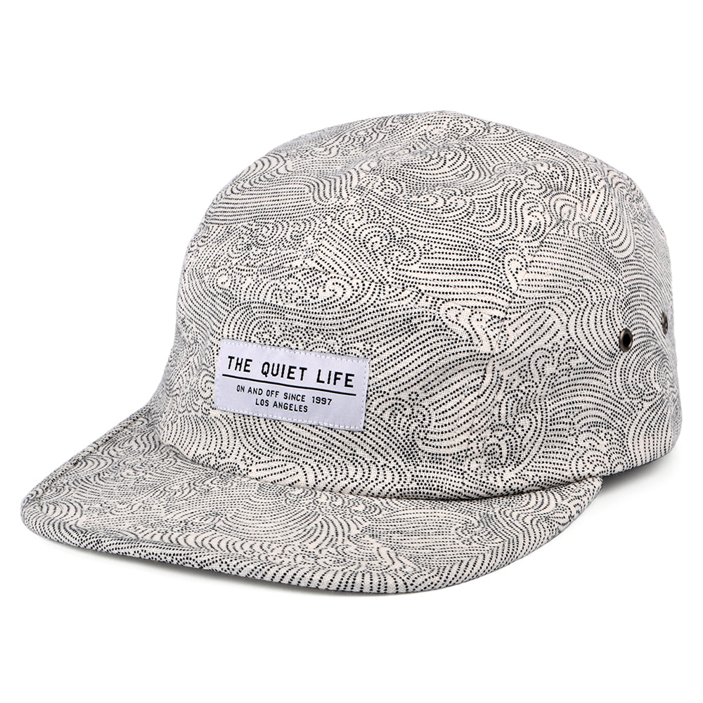 Casquette 5 Panel Waves en Coton blanc-noir THE QUIET LIFE