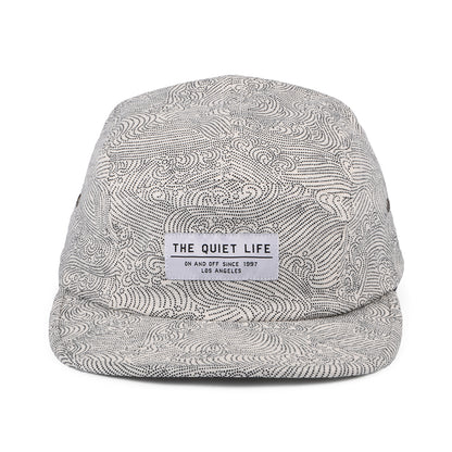 Casquette 5 Panel Waves en Coton blanc-noir THE QUIET LIFE