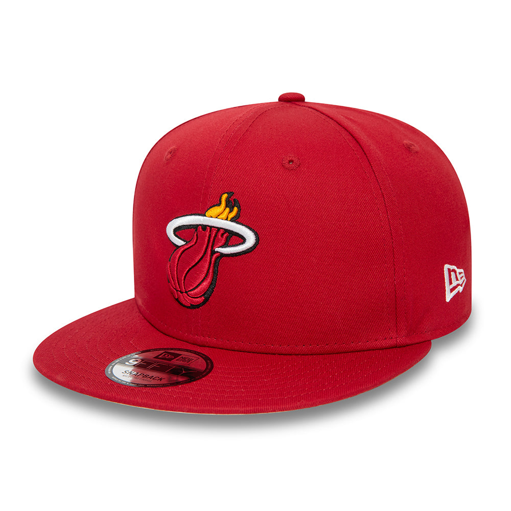 Casquette Snapback 9FIFTY NBA Rear Logo Miami Heat rouge NEW ERA