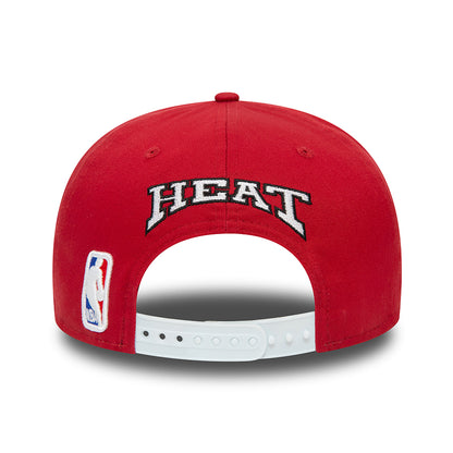 Casquette Snapback 9FIFTY NBA Rear Logo Miami Heat rouge NEW ERA