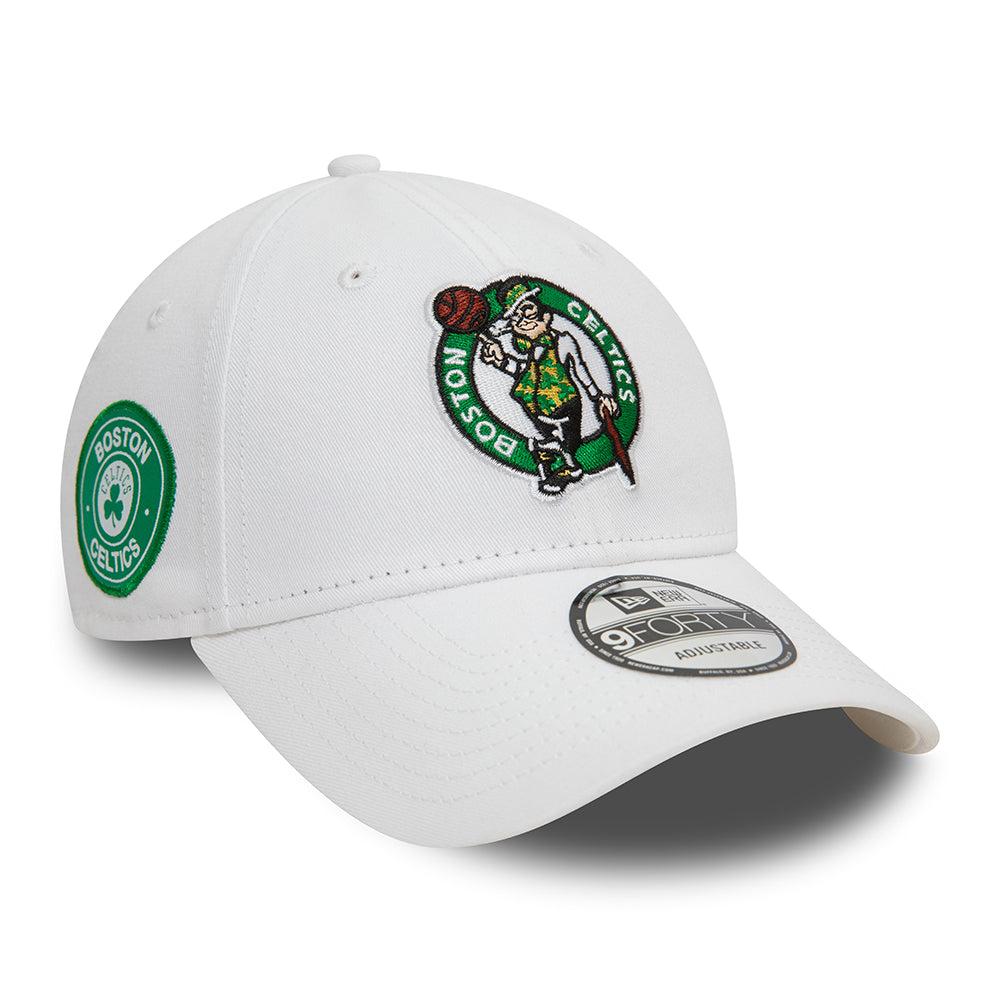 Casquette 9FORTY NBA Side Patch Boston Celtics blanc-vert NEW ERA