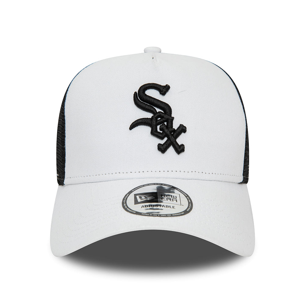 Casquette Trucker A-Frame MLB League Essential Chicago White Sox blanc-noir NEW ERA
