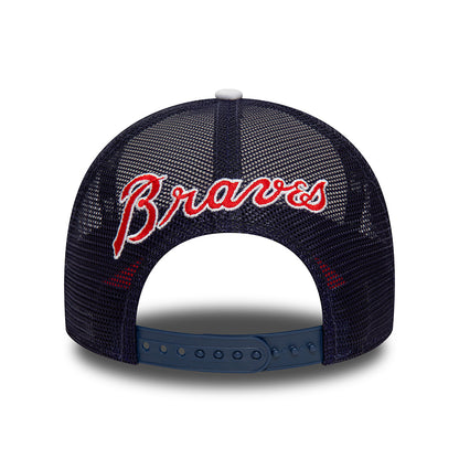 Casquette Trucker MLB Logo A-Frame Atlanta Braves blanc-écarlate-bleu marine NEW ERA