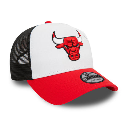 Casquette Trucker NBA Rear Arch A-Frame Chicago Bulls blanc-rouge-noir NEW ERA