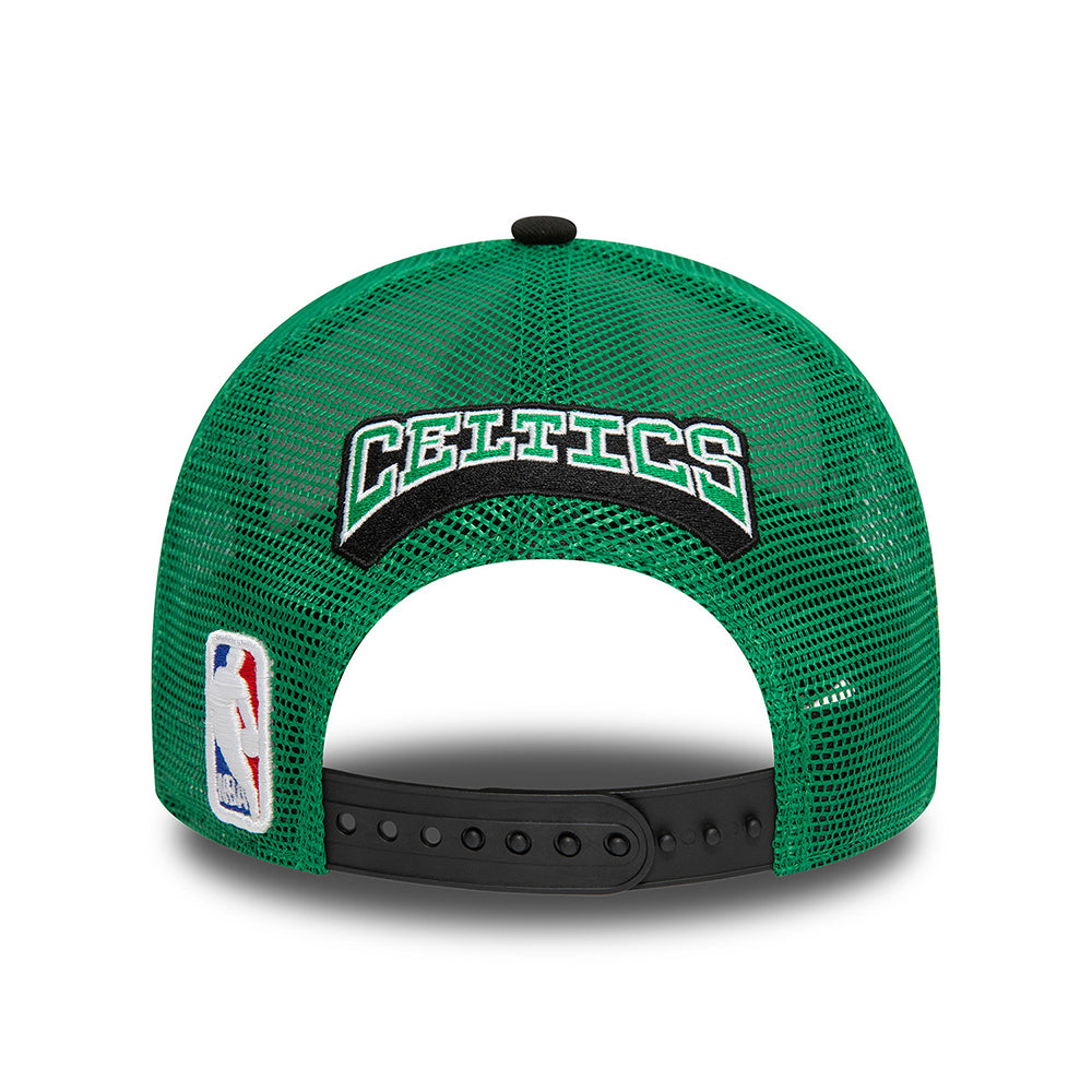 Casquette Trucker NBA Rear Arch A-Frame Boston Celtics blanc-noir-vert NEW ERA