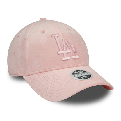 Casquette Snapback Femme 9FORTY MLB Velour L.A. Dodgers rose clair NEW ERA