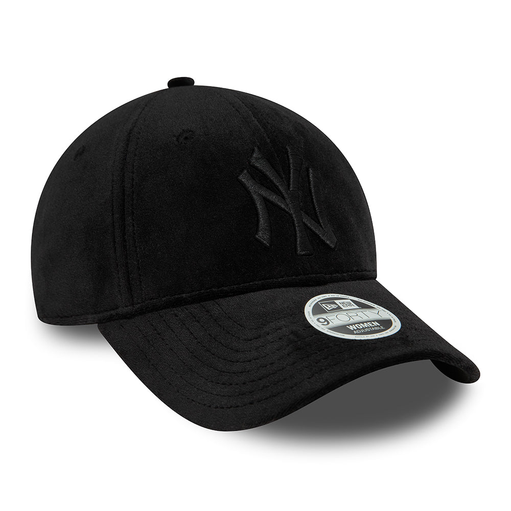 Casquette Snapback Femme 9FORTY MLB Velour New York Yankees noir NEW ERA