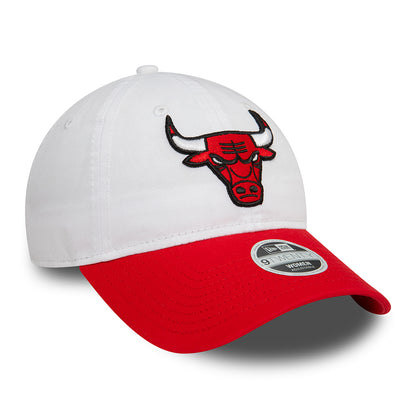 Casquette Femme 9TWENTY NBA White Crown Chicago Bulls blanc-rouge NEW ERA
