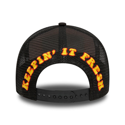 Casquette Trucker A-Frame NE Patch orange-noir NEW ERA