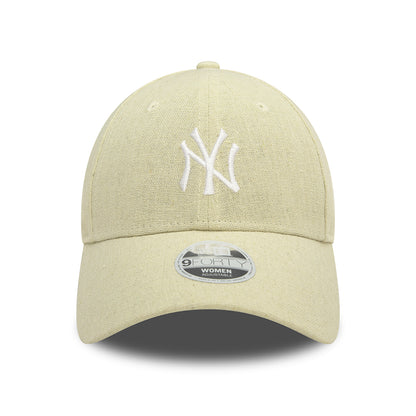 Casquette Femme 9FORTY MLB Linen New York Yankees pierre-blanc NEW ERA