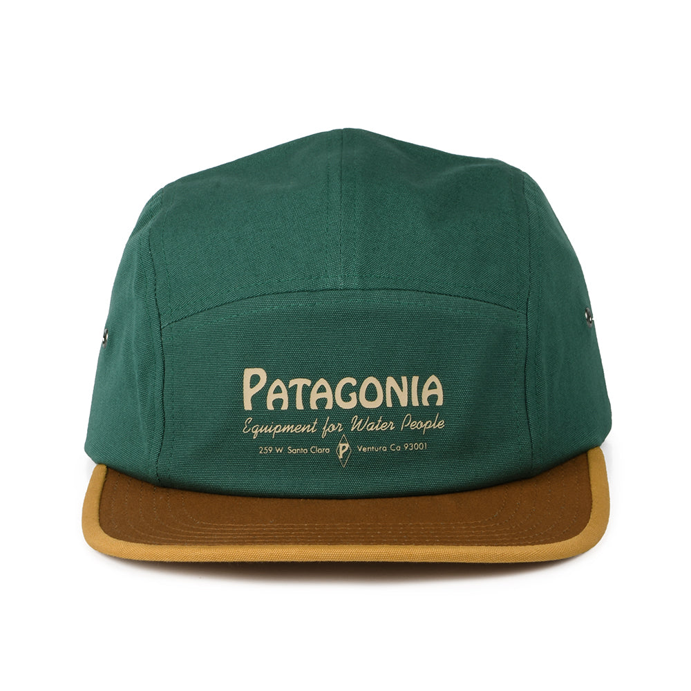 Casquette 5 Panel en Coton Bio Water People Banner Graphic Maclure vert-moutarde PATAGONIA