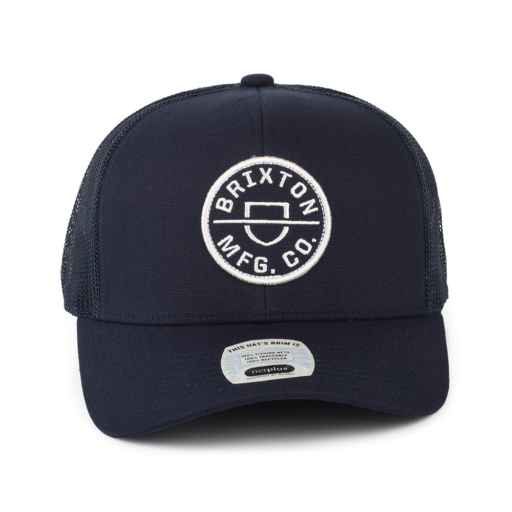 Casquette Trucker Crest NetPlus MP bleu marine délavé BRIXTON