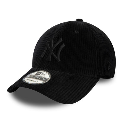 Casquette 9FORTY MLB Cord New York Yankees noir sur noir NEW ERA
