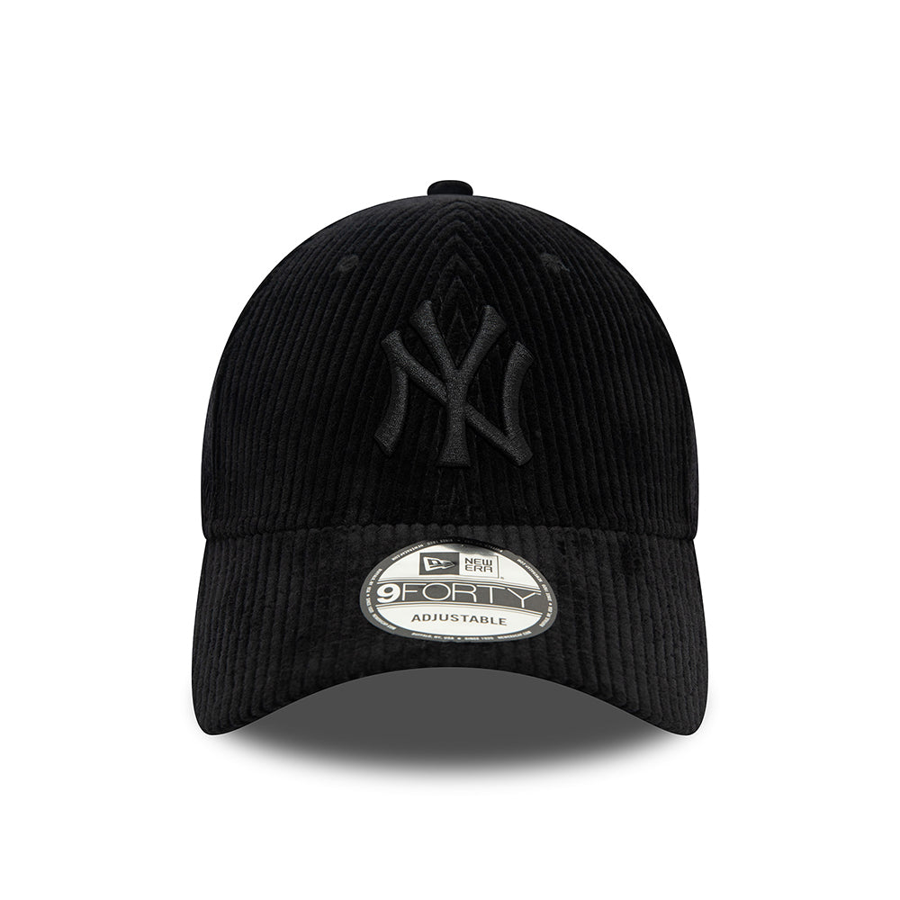 Casquette 9FORTY MLB Cord New York Yankees noir sur noir NEW ERA