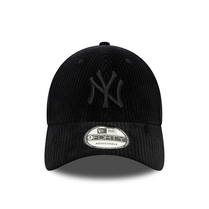 Casquette 9FORTY MLB Cord New York Yankees noir sur noir NEW ERA