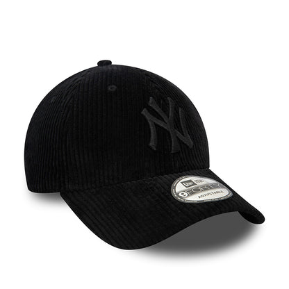 Casquette 9FORTY MLB Cord New York Yankees noir sur noir NEW ERA