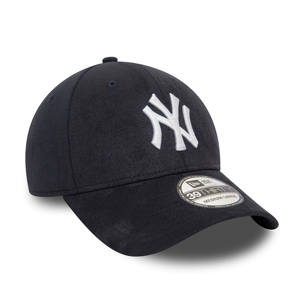 Casquette 39THIRTY MLB Faux Suede New York Yankees bleu marine-blanc NEW ERA