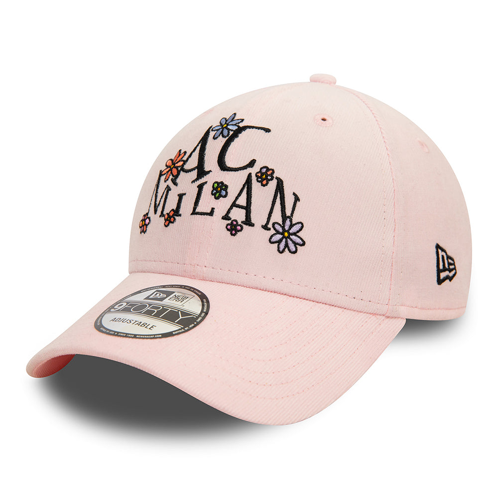 Casquette 9FORTY Needle Cord Doodle AC Milan rose NEW ERA