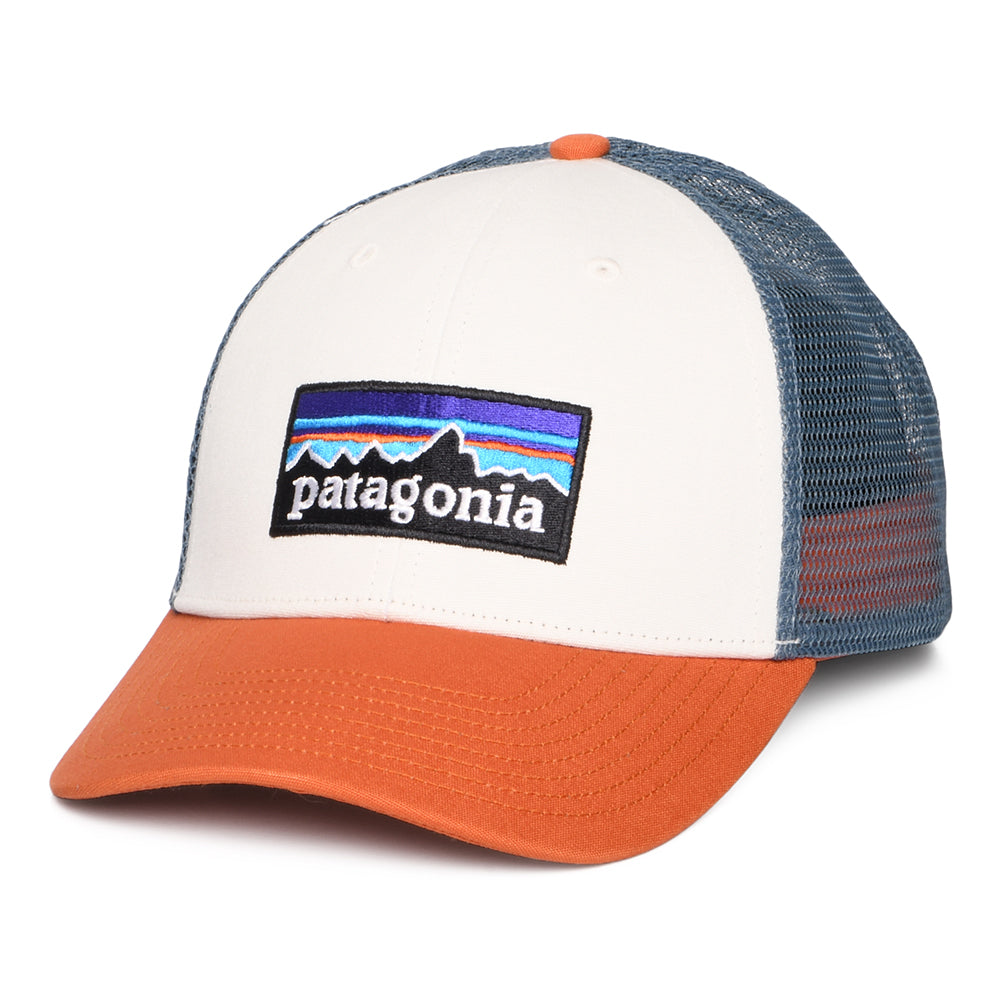 Casquette Trucker en Coton Bio LoPro P-6 Logo blanc-rouille-bleu fumée PATAGONIA