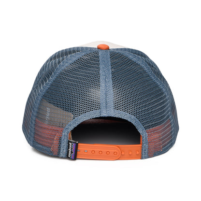 Casquette Trucker en Coton Bio LoPro P-6 Logo blanc-rouille-bleu fumée PATAGONIA