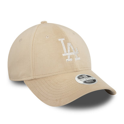 Casquette Femme 9FORTY MLB Velour Diamante L.A. Dodgers pierre NEW ERA
