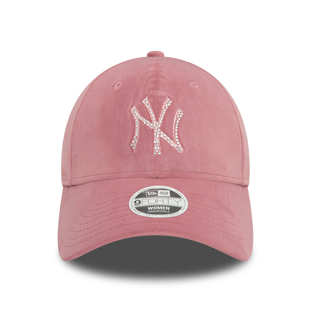Casquette Femme 9FORTY MLB Velour Diamante New York Yankees rose NEW ERA