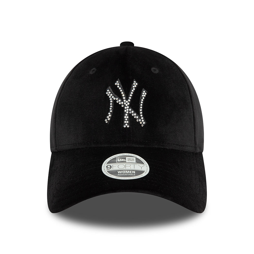 Casquette Femme 9FORTY MLB Velour Diamante New York Yankees noir NEW ERA