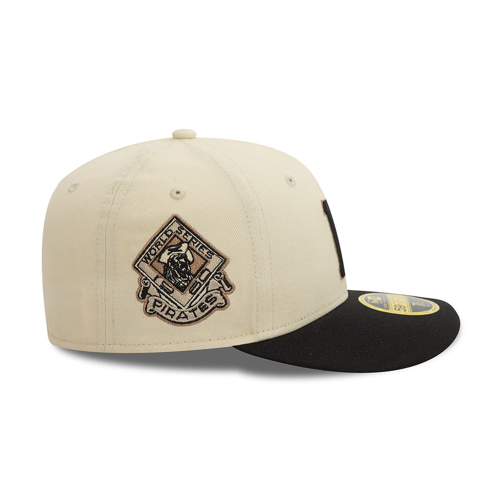 Casquette 59FIFTY MLB Seasonal World Series Low Profile Pittsburgh Pirates crème clair-noir NEW ERA