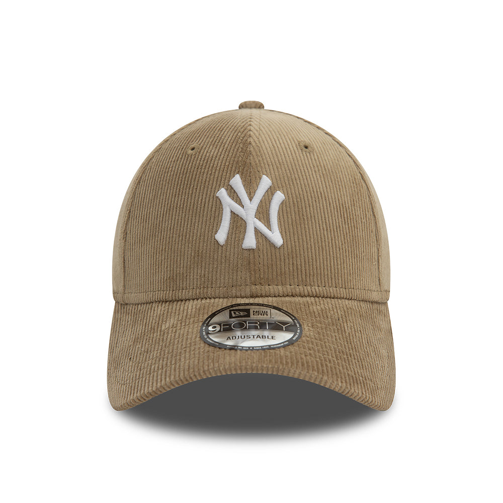 Casquette 9FORTY New York Yankees MLB Cord taupe-blanc NEW ERA