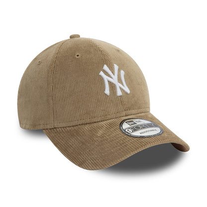 Casquette 9FORTY New York Yankees MLB Cord taupe-blanc NEW ERA