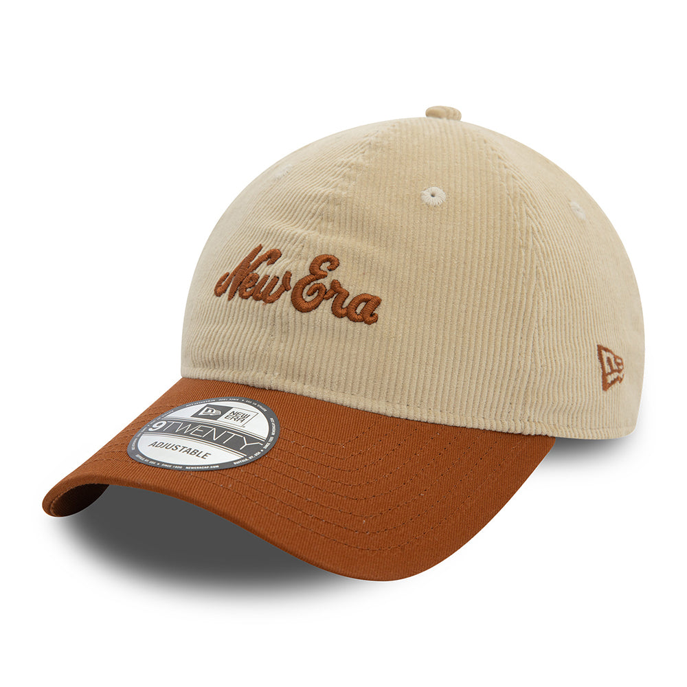 Casquette 9TWENTY NE Script Cord beige-brun NEW ERA
