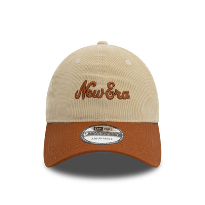 Casquette 9TWENTY NE Script Cord beige-brun NEW ERA