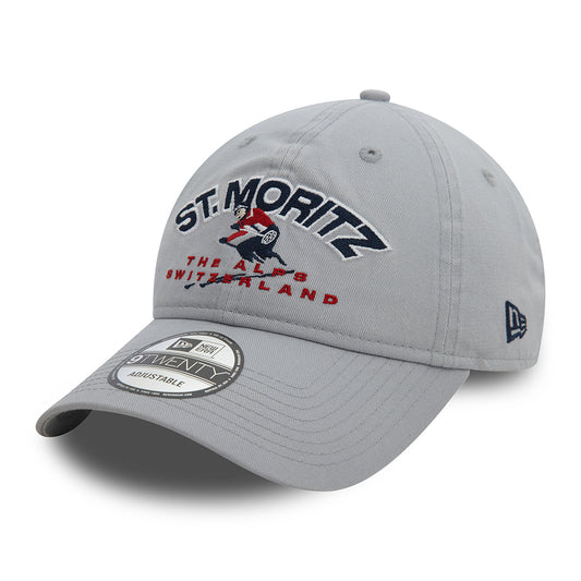 Casquette 9TWENTY Washed Ski St. Moritz gris NEW ERA