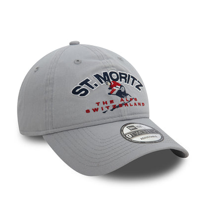 Casquette 9TWENTY Washed Ski St. Moritz gris NEW ERA