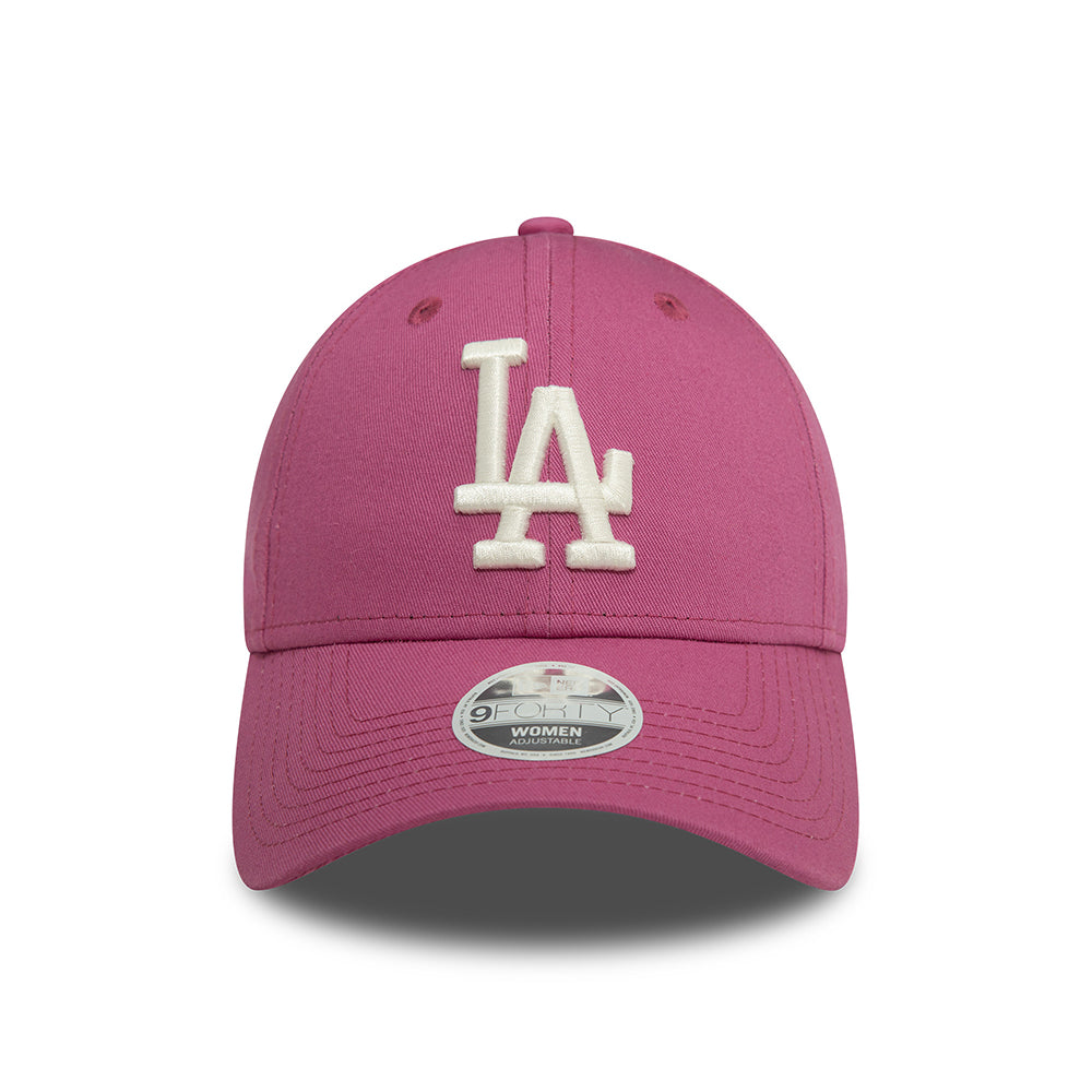 Casquette Femme 9FORTY MLB League Essential L.A. Dodgers mauve-blanc cassé NEW ERA