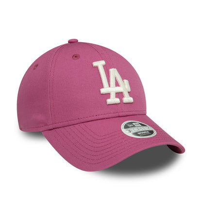 Casquette Femme 9FORTY MLB League Essential L.A. Dodgers mauve-blanc cassé NEW ERA