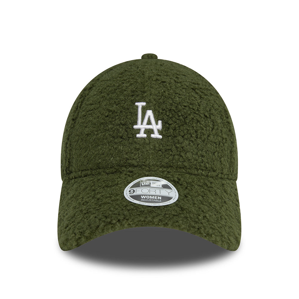 Casquette Femme 9FORTY MLB Borg L.A. Dodgers olive-blanc NEW ERA